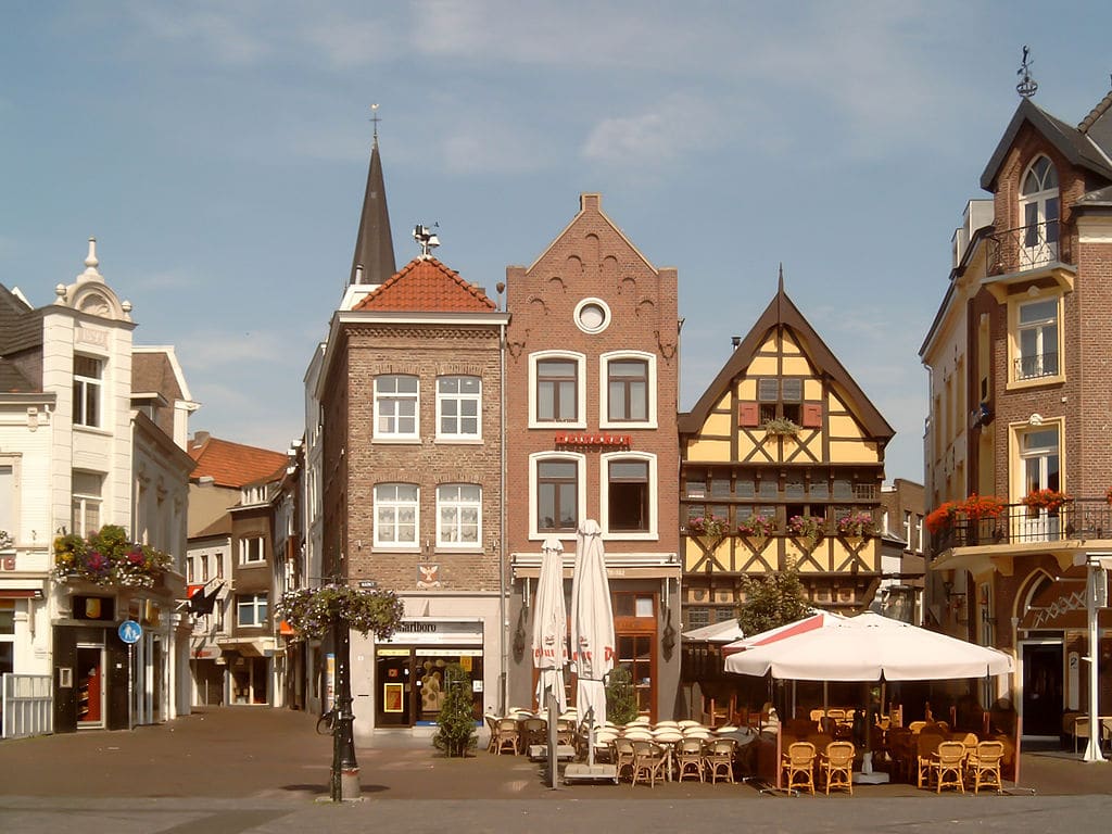 Sittard central square - monumental houses