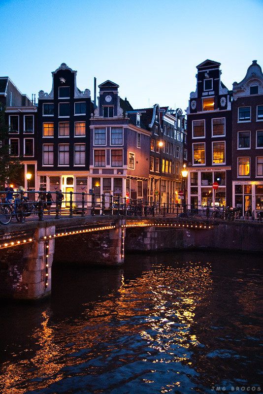 Amsterdam - The lights on the bridges
