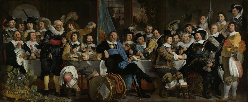 Banquet celebrating the Treaty of Munster, 18 June 1648. Bartholomeus van der Helst, 1648
