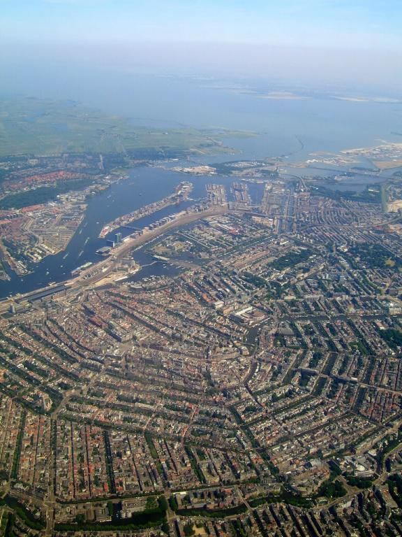 Amsterdam - From the Sky - beautiful canal rings